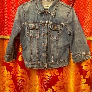 Old Navy Blue Jean Jacket with Classic Design and Long Sleeves